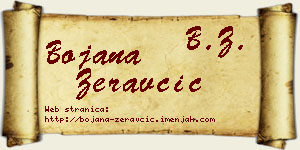 Bojana Žeravčić vizit kartica